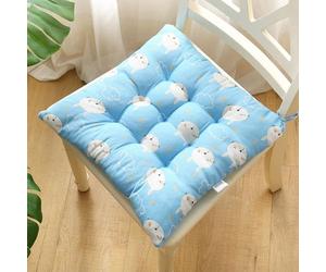 Hixingo Lot de 2 Galette de Chaise, imprimé Patchwork Galette de Chaise, Coussins de Chaise D'intérieur, Lavable de Coussin Chaise, Extérieur Housses de Chaise Coussins (30cm,Bleu)