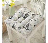 Hixingo Lot de 2 Galette de Chaise, Motifs Variés Galette de Chaise, Coussins de Chaise D'intérieur, Lavable de Coussin Chaise, Extérieur Housses de Chaise Coussins (40cm,pylônes)