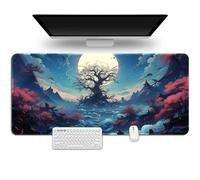 Hixingo Lune Rétro Tapis de Souris XXL/XL/L, Tapis de Souris Gamer, Tapis Souris avec Bords Cousus, Tapis de Souris en Base Antidérapante, Convient Gaming, Maison (1000 * 500 * 3mm,mystère)