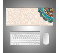 Hixingo Mandalas Tapis de Souris XXL/XL, Tapis de Souris Gamer, Tapis Souris avec Bords Cousus, Tapis de Souris en Base Antidérapante, Convient pour Gaming, Bureau (800 * 300 * 3mm,Mandalas 3)