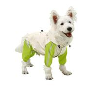 Hixingo Manteau d'hiver à Pattes pour Chien, Chaud Veste Chaude et Froide pour Chien Intérieur et Extérieur Vêtements pour Petit Moyen Grands Chiens (Beige Vert,S)