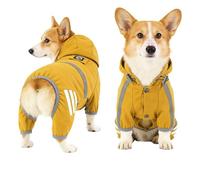 Hixingo Manteau d'hiver à Pattes pour Chien, Chaud Veste Chaude et Froide pour Chien Intérieur et Extérieur Vêtements pour Petit Moyen Grands Chiens (DT963 Jaune,L)