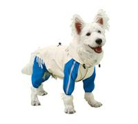 Hixingo Manteau d'hiver à Pattes pour Chien, Chaud Veste Chaude et Froide pour Chien Intérieur et Extérieur Vêtements pour Petit Moyen Grands Chiens (Beige Bleu,M)