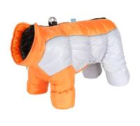 Hixingo Manteau d'hiver pour Chien Chaud, Dégradé Petit Manteau pour Chien Veste Doudoune pour Petit Moyen Grands Chiens Chaton Pet Chiot Vêtements Neige en Extérieur (XL,Blanc Orange)