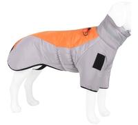 Hixingo Manteau d'hiver pour Chien Chaud, Petit Manteau pour Chien Veste Doudoune pour Petit Moyen Grands Chiens Chaton Pet Chiot Vêtements, Neige en extérieur (XL,Gris Orange)
