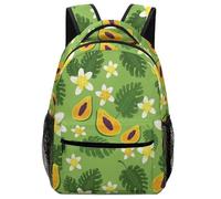 Hixingo Motif de Fruits Sac à Dos Enfants Fille Garçons, Confortable Jardin d'enfants Cartable Primaire Maternelle, Petit Adolescents Sac a Dos Grande Capacité (Papaye,42x31x15cm)
