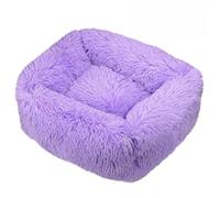 Hixingo Panier Chien Chaleur Peluche, Panier Chat en Peluche Coussin Chien, Tapis Animale Antidérapante Carré, Portable Coussin pour Chat, pour Grande Moyen Petit Animale (Violet,S)