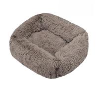 Hixingo Panier Chien Chaleur Peluche, Panier Chat en Peluche Coussin Chien, Tapis Animale Antidérapante Carré, Portable Coussin pour Chat, pour Grande Moyen Petit Animale (Kaki,S)