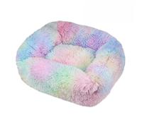 Hixingo Panier Chien Peluche Couleur Unie, Panier Chat en Peluche Coussin Chien, Tapis Animale Antidérapante Carré, Portable Coussin pour Chat, pour Grande Moyen Petit Animale (Coloré,S)