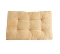 Hixingo Panier Chien XS-3XL Peluche, Panier Chat en Peluche Coussin Chien, Tapis Animale Antidérapante Carré, Portable Coussin pour Chat, pour Grande Moyen Petit Animale (Marron Clair,L-80x55cm)