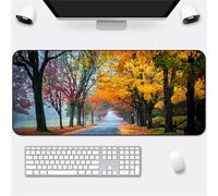 Hixingo Paysage de la Ville Tapis de Souris XXL, Tapis de Souris Gamer, 3D Tapis Souris avec Bords Cousus, Tapis de Souris en Base Antidérapante,Convient Gaming,Maison (900x400x3mm,érable)