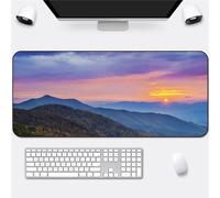 Hixingo Paysage de la Ville Tapis de Souris XXL/XL, Tapis de Souris Gamer, Tapis Souris avec Bords Cousus, Tapis de Souris en Base Antidérapante,Convient Gaming,Maison (600x300x2mm,Lever du Soleil)