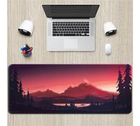 Hixingo Paysages Colorés Tapis de Souris XXL/XL/L, Tapis de Souris Gamer, Tapis Souris avec Bords Cousus, Tapis de Souris en Base Antidérapante,Convient Gaming,Maison (600x300x3mm,Village)