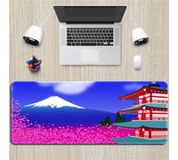 Hixingo Paysages Colorés Tapis de Souris XXL/XL/L, Tapis de Souris Gamer, Tapis Souris avec Bords Cousus, Tapis de Souris en Base Antidérapante,Convient Gaming,Maison (600x300x3mm,Mont Fuji)