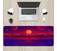 Hixingo Paysages Colorés Tapis de Souris XXL/XL/L, Tapis de Souris Gamer, Tapis Souris avec Bords Cousus, Tapis de Souris en Base Antidérapante,Convient Gaming,Maison (1000x500x3mm,Soleil)