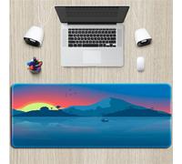 Hixingo Paysages Colorés Tapis de Souris XXL/XL/L, Tapis de Souris Gamer, Tapis Souris avec Bords Cousus, Tapis de Souris en Base Antidérapante,Convient Gaming,Maison (700x300x3mm,lac)