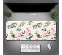 Hixingo Plantes Fleurs Tapis de Souris XXL/XL, Tapis de Souris Gamer, Tapis Souris avec Bords Cousus, Tapis de Souris en Base Antidérapante, Convient pour Gaming, Bureau (900 * 400 * 3mm,Feuilles)