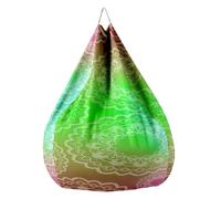 Hixingo Pouf Poire Adulte sans Remplissage, Mandala Bean Bag, Pouf Poire Ado Enfant Uniquement Housse Sac Haricots Housse de Polyvalent Pouf de Rangement (Violet-Vert,70x80cm)