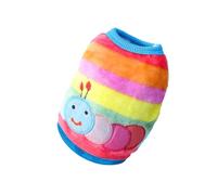 Hixingo Pull pour Chien Petite Moyen Grande Taille, Pull-Over en Polaire pour Chien Manteau Chats Chaud Hiver Flanelle Vêtement Chat Hiver par Temps Froid (Chenille Arc-en-Ciel,L)