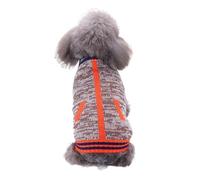 Hixingo Pull pour Chien Petite Moyen Grande Taille, Pull-Over en Tricot pour Chien Manteau Chats Chaud et Doux Hiver Tricot Vêtement Chat Hiver par Temps Froid (Orange-Brun,XL)