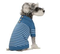 Hixingo Pull pour Chien Petite Moyen Grande Taille, Pull-Over en Tricot pour Chien Manteau Chats Chaud et Doux Hiver Tricot Vêtement Chat Hiver par Temps Froid (TW31 Bleu,M)