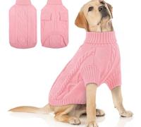 Hixingo Pull pour Chien Petite Moyen Grande Taille, XS-5XL Pull-Over en Tricot pour Chien Manteau Chats Chaud et Doux Hiver Tricot Vêtement Chat Hiver par Temps Froid (Rose,L)