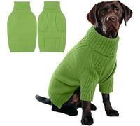 Hixingo Pull pour Chien Petite Moyen Grande Taille, XS-5XL Pull-Over en Tricot pour Chien Manteau Chats Chaud et Doux Hiver Tricot Vêtement Chat Hiver par Temps Froid (YX366 Vert Pomme,XS)