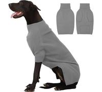 Hixingo Pull pour Chien Petite Moyen Grande Taille, XS-5XL Pull-Over en Tricot pour Chien Manteau Chats Chaud et Doux Hiver Tricot Vêtement Chat Hiver par Temps Froid (YX367 Gris Clair,M)