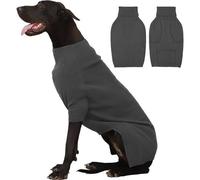 Hixingo Pull pour Chien Petite Moyen Grande Taille, XS-5XL Pull-Over en Tricot pour Chien Manteau Chats Chaud et Doux Hiver Tricot Vêtement Chat Hiver par Temps Froid (YX367 Gris foncé,5XL)