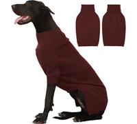 Hixingo Pull pour Chien Petite Moyen Grande Taille, XS-5XL Pull-Over en Tricot pour Chien Manteau Chats Chaud et Doux Hiver Tricot Vêtement Chat Hiver par Temps Froid (YX367 Bordeaux,XXL)