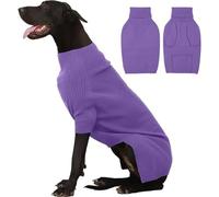 Hixingo Pull pour Chien Petite Moyen Grande Taille, XS-5XL Pull-Over en Tricot pour Chien Manteau Chats Chaud et Doux Hiver Tricot Vêtement Chat Hiver par Temps Froid (YX367 Violet,M)