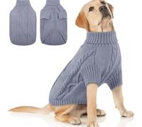 Hixingo Pull pour Chien Petite Moyen Grande Taille, XS-5XL Pull-Over en Tricot pour Chien Manteau Chats Chaud et Doux Hiver Tricot Vêtement Chat Hiver par Temps Froid (Gris argenté,4XL)