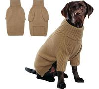 Hixingo Pull pour Chien Petite Moyen Grande Taille, XS-5XL Pull-Over en Tricot pour Chien Manteau Chats Chaud et Doux Hiver Tricot Vêtement Chat Hiver par Temps Froid (YX366 Kaki,4XL)