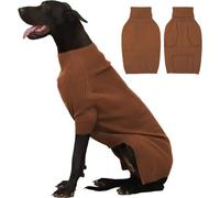 Hixingo Pull pour Chien Petite Moyen Grande Taille, XS-5XL Pull-Over en Tricot pour Chien Manteau Chats Chaud et Doux Hiver Tricot Vêtement Chat Hiver par Temps Froid (YX367 Caramel,4XL)