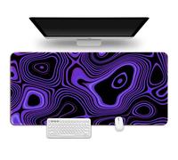 Hixingo Résumé Coloré Tapis de Souris XXL/XL/L, 3D Tapis de Souris en Base Antidérapante, Tapis de Souris Gamer, Tapis Souris avec Bords Cousus, Convient Gaming (1000x500x3mm,Violet)