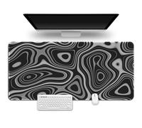 Hixingo Résumé Coloré Tapis de Souris XXL/XL/L, 3D Tapis de Souris en Base Antidérapante, Tapis de Souris Gamer, Tapis Souris avec Bords Cousus, Convient Gaming (900x400x3mm,Noir 1)