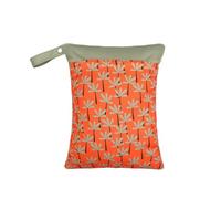 Hixingo Sac à Couche Imperméable, Motif Fleur Sac à Couches Lavables Wet Bag à Fermeture Eclair Réutilisable 1/2/4 Pièce Wet Bags pour Bébé, Voyage Plage Piscine (Plante,4 Pièces)