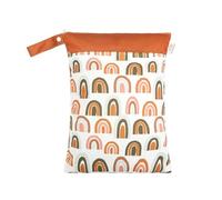 Hixingo Sac à Couche Imperméable, Sac à Couches Lavables Wet Bag à Fermeture Eclair Réutilisable 1/2/4 Pièce Wet Bags pour Bébé, Voyage Plage Piscine Natation (Orange C,4 Pièces)