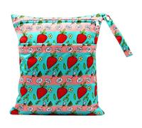 Hixingo Sac à Couche Imperméable, Sac à Couches Lavables Wet Bag à Fermeture Eclair Réutilisable 30x36cm Wet Bags pour Bébé, Voyage Plage Piscine Natation Camping (Fraise A,2 Pièces)