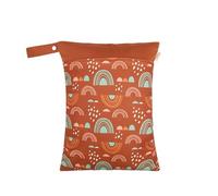 Hixingo Sac à Couche Imperméable, Style Dessin Animé Sac à Couches Lavables Wet Bag à Fermeture Eclair Réutilisable 1/2/4 Pièce Wet Bags pour Bébé, Voyage Plage (Couleur Caramel,1 Pièce)