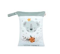 Hixingo Sac à Couche Imperméable, Style Dessin Animé Sac à Couches Lavables Wet Bag à Fermeture Eclair Réutilisable 1/2/4 Pièce Wet Bags pour Bébé, Voyage Plage (Koala Gris,1 Pièce)