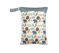 Hixingo Sac à Couche Imperméable, Style Dessin Animé Sac à Couches Lavables Wet Bag à Fermeture Eclair Réutilisable 1/2/4 Pièce Wet Bags pour Bébé, Voyage Plage (Animal de Dessin animé,4 Pièces)