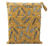 Hixingo Sac à Couches 30x36cm Imprimé 3D,Réutilisable Sac à Maillot Mouillé Étanche Organiseur Pochette Couche Lavable,Eclair Wetbag de Voyage avec Double Fermeture Eclair (Jaune,6 pièces)