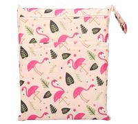 Hixingo Sac à Couches 30x36cm Imprimé 3D,Réutilisable Sac à Maillot Mouillé Étanche Organiseur Pochette Couche Lavable,Eclair Wetbag de Voyage avec Double Fermeture Eclair (Flamant Rose,4 pièces)