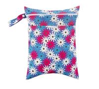 Hixingo Sac à Couches Imprimé Coloré, Réutilisable Sac à Maillot Mouillé Étanche Organiseur Pochette Couche Lavable, Eclair Wetbag de Voyage avec Fermeture Eclair Double (Floral,6 pièces)