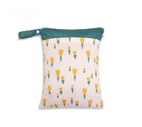 Hixingo Sac à Couches Imprimé Plantes Vertes,Réutilisable Sac à Maillot Mouillé Étanche Organiseur Pochette Couche Lavable,Eclair Wetbag de Voyage avec Fermeture Eclair (Floral 2,6 pièces)