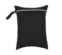 Hixingo Sac à Couches Lavables, Réutilisable Sac à Maillot Mouillé 30x40cm Organiseur Pochette Couche Lavable, Imperméable Eclair Wetbag de Voyage pour Les Plage Piscine (Noir,3 Packs)