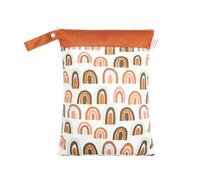 Hixingo Sac à Couches Lavables, Réutilisable Sac à Maillot Mouillé 30x40cm Organiseur Pochette Couche, Imperméable Eclair Wetbag de Voyage pour Les Plage Piscine (brunâtre 013,3 Packs)