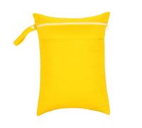 Hixingo Sac à Couches Lavables, Réutilisable Sac à Maillot Mouillé 30x40cm Organiseur Pochette Couche Lavable, Imperméable Eclair Wetbag de Voyage pour Les Plage Piscine (Jaune foncé,3 Packs)