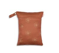 Hixingo Sac à Couches Lavables, Réutilisable Sac à Maillot Mouillé 30x40cm Organiseur Pochette Couche, Imperméable Eclair Wetbag de Voyage pour Les Plage Piscine (brunâtre 005,3 Packs)